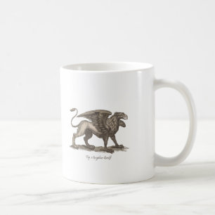 Vintage griffin (gryphus greiff) Abbildung. Kaffeetasse