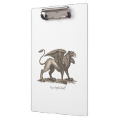 Vintage griffin (gryphus greiff) Abbildung. Klemmbrett (Links)