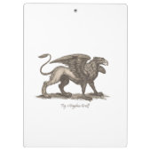 Vintage griffin (gryphus greiff) Abbildung. Klemmbrett (Rückseite)