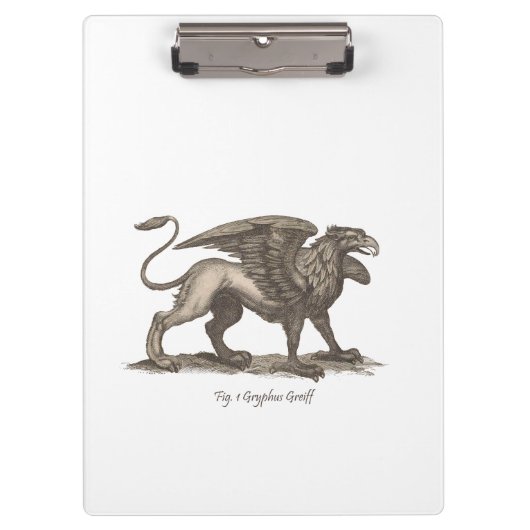 Vintage griffin (gryphus greiff) Abbildung. Klemmbrett (Vorderseite)