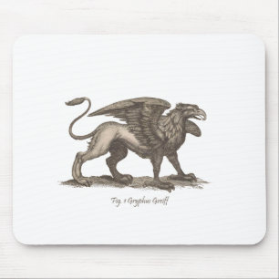 Vintage griffin (gryphus greiff) Abbildung. Mousepad