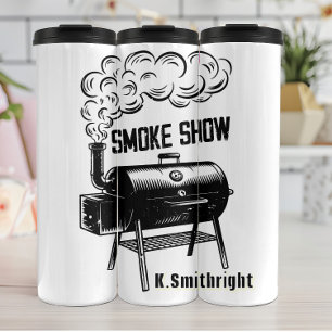 Vintage-Grill-Barbecue-Rauchshow Thermosbecher