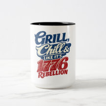 Vintage Grill Chill 1776 Rebellion Patriotisch