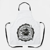 Vintage Grill Master Personalisierter Name BBQ Rau Schürze (Vorderseite)
