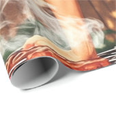 Vintage Grill Pin-up Geschenkpapier (Rolleneckpunkt)