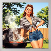 Vintage Grill Pin-up Poster (Vorne)