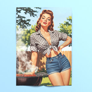 Vintage Grill Pin-up Seidenpapier