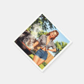 Vintage Grill Pin-up Serviette (Ecke)