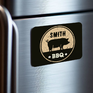 Vintage GRILLEN Black Tan Pig Logo stört Magnet