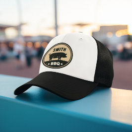 Vintage GRILLEN Black Tan Pig Logo stört Truckerkappe