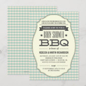 Vintage GRILLEN Boy Baby Shower Einladungen (Vorne/Hinten)