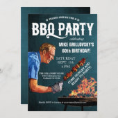 Vintage GRILLEN Geburtstagsparty Einladungen Chalk (Vorne/Hinten)