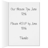 Vintage GRILLEN Party Einladung (Innen (Rechts))