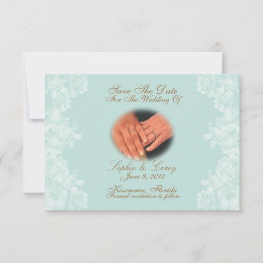 Vintage Gröden Save the Date Einladungskarte (Vorderseite)