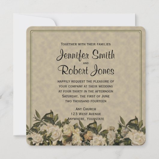 Vintage Grödner Hochzeitseinladung Einladung (Vorderseite)