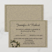 Vintage Grödnerische Hochzeitskarte RSVP Karte (Vorne/Hinten)