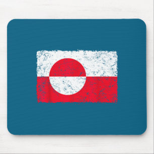 Vintage-Grönland-Flagge Retro-Grönländer-Kunstwerk Mousepad