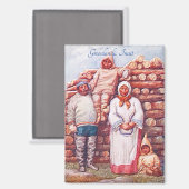 " Vintage grönländische Inuit" Magnet (Vorderseite/Rückseite)