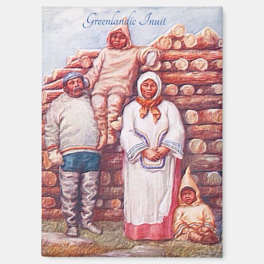 " Vintage grönländische Inuit" Magnet (Vorderseite)