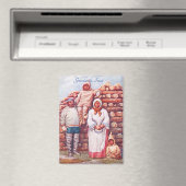 " Vintage grönländische Inuit" Magnet (In Situ (Geschirrspüler))
