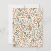 Vintage Groovy Boho Floral Bridal Shower Dankeskarte (Rückseite)