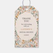 Vintage Groovy Boho Florale Brautparty Geschenkanhänger (Vorderseite)