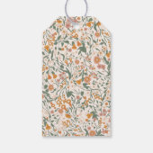 Vintage Groovy Boho Florale Brautparty Geschenkanhänger (Rückseite)