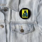 Vintage Groovy Cat Kaffee Mehr Espresso Weniger Button (Beispiel)