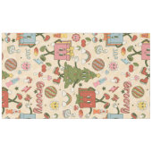 Vintage Groovy Disco Tischdecke (Vorderseite (Horizontal))