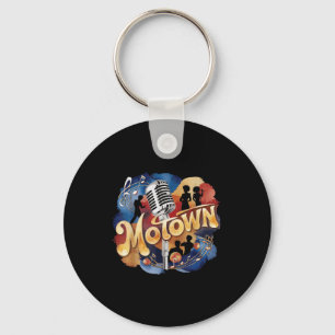 Vintage Groovy Motown-Musik Aquarell-Kunst Schlüsselanhänger