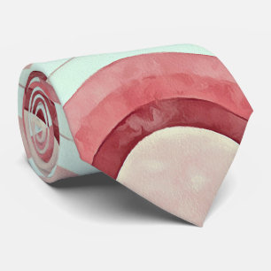 Vıntage Groovy Rainbow Design in Korallen und Wüst Krawatte