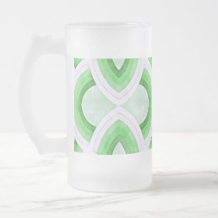 Vintage Groovy Regenbogen-Design in Minzgrün und G Mattglas Bierglas