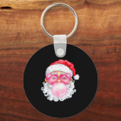 Vintage Groovy Santa Claus Christmas Vibes Womens Schlüsselanhänger (Vorderseite)