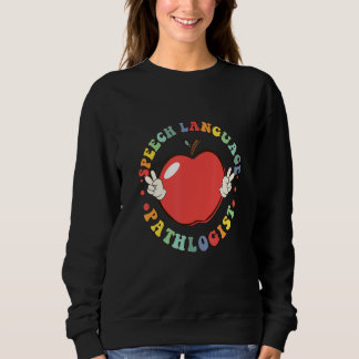 Vintage Groovy Sprachpathologe Apfel 1 Sweatshirt
