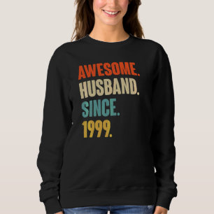 Vintage Großartiger Ehemann Seit 1999 23 Hochzeit Sweatshirt