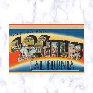 Vintage Großbuchstabe Los Angeles Kalifornien Postkarte