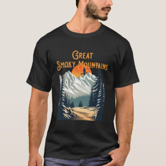 Vintage Große rauchige Berge Souvenir Wandern T-Shirt