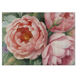 Vintage große rosa Blumen Schneidebrett