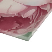 Vintage große rosa Blumen Schneidebrett (Ecke)