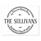 Vintage große Rücksendeadresse Gummistempel (Prägung)