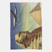 Vintage Große Sphinx von Gizeh, Pyramiden von Ägyp Handtuch (Vertikal)