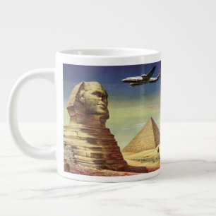 Vintage-Große Sphinx von Gizeh, Pyramiden von Ägyp Jumbo-Tasse