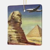 Vintage Große Sphinx von Gizeh, Pyramiden von Ägyp Keramikornament (Links)