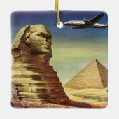 Vintage Große Sphinx von Gizeh, Pyramiden von Ägyp Keramikornament (Vorderseite)