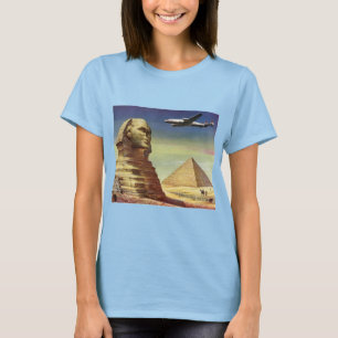 Vintage Große Sphinx von Gizeh, Pyramiden von Ägyp T-Shirt