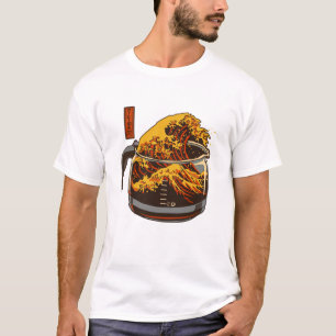 Vintage große Welle vor Kanagawa Berg Fuji Kaffee T-Shirt