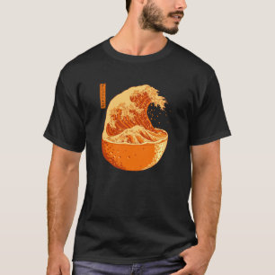 Vintage Große Welle vor Kanagawa Berg Fuji Orange T-Shirt