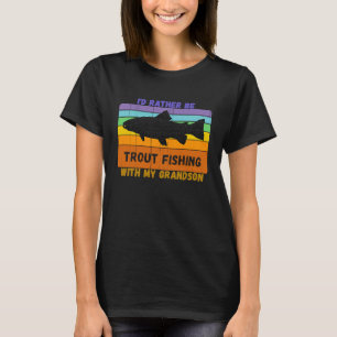 Vintage-Großeltern-Uhr Mein Enkel Forelle T-Shirt