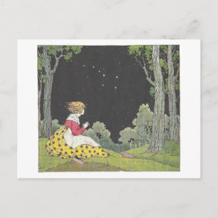 Vintage-Großer-Wagen-Sternengucken-Illustration Postkarte