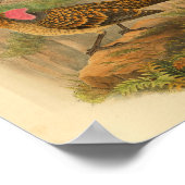 Vintage Großfrittiermaschine Bird Brown Poster (Ecke)